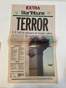 lot 119 image: 911 Newspaper Coverage Minneapolis Star Tribune & The New York Post