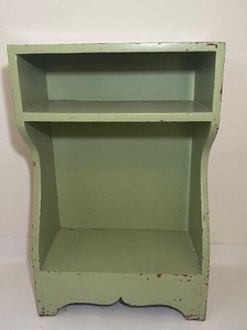 lot 161 image: Vintage Green Shabby Chic Painted Pine SIDE TABLE  Nightstand