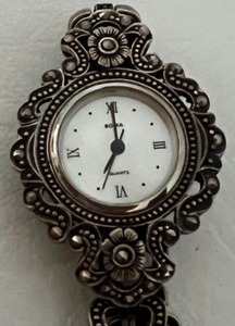 lot 176 image: Silver MARCASITE BOMA Quartz Watch Surrounded with Marquasite Solid 925 Silver