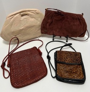 lot 203 image: Womens 80s Leather DESIGNER PURSES Includes SHARIF, Phillipe, ViVA & More