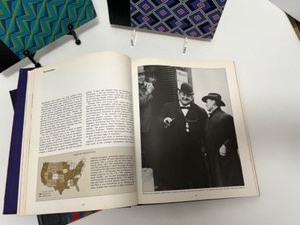 lot 205 image: Vintage THIS FABUOUS CENTURY 1900-1930 Funky Fabric Covered Books Set of 4