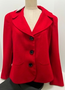 lot 240 image: New With TAGS LADIES CLOTHING Red Jacket by CONRAD C & Grey Dress Pants by JONES NY Sz 14