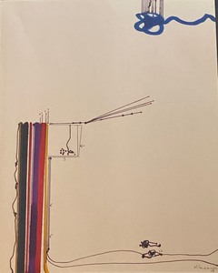 lot 245 image: Modernist Original PEN & INK DRAWINGS Signed GLASSER - QTY 5
