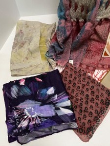 lot 209 image: Vintage ACCESSORIES Lot for the Ladies Includes Wool Felted Artisan Scarf, Vera Vintage, Pashima & More