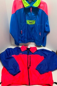 lot 157 image: Vintage 90s COLUMBIA Signature Neon Block Colored Jackets Mens XL-XXL
