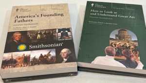 lot 184 image: 2 Sealed GREAT COURSES Understanding Art & Americas Founding Fathers Learning Resources