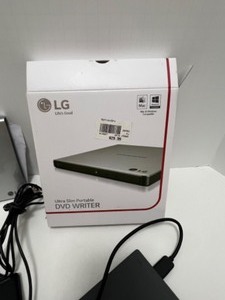 lot 271 image: COMPUTER Accessories Including an LG Slim DVD Writer, A Logitech Zoom Camera and a Seagate Portable Drive & Cords