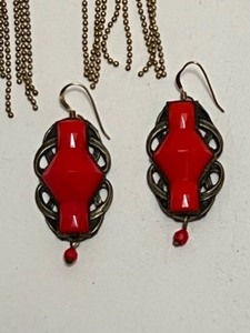 lot 284 image: Vintage Ornate Ladies EARRING Collection Including Intaglio Glass & Filagree Metal Work One Gold Filled Hook