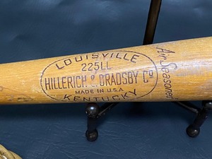 lot 316 image: Lets Play Ball  REGGIE JACKSON Bat & Ball Louisville Slugger & RAWLINGS Deep-Well GLOVE