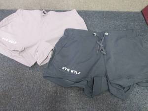 2 Pair Ladies Gym Wolf Tie Shorts S...