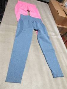 2 Pair Ladies Gym Wolf Leggings Siz...