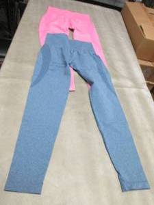 2 Pair Ladies Gym Wolf Leggings Siz...