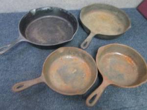 4 Cast Iron Skillets...
