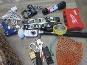 Basket Tote of Hand Tools & Misc...