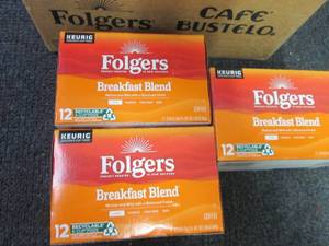 3- 12 ct Folgers Breakfast Blend Kc...