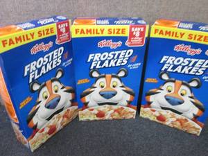3-24 oz Kelloggs Frosted Flakes...