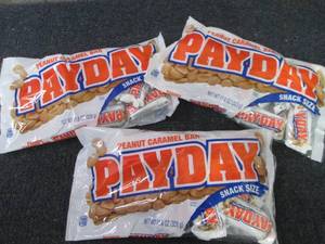 3- 11.6 oz Payday Snack Size...
