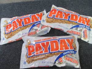 3- 11.6 oz Payday Snack Size...