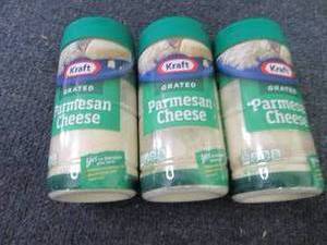 3- 8 oz Kraft Parmesan Cheese...
