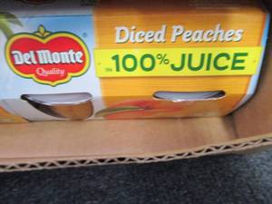 6 4pks Del Monte Diced Peaches...