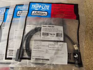 12 New in Package Tripp-Lite Premium Quality 4 ft computer power cord