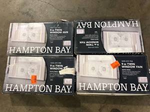 Lot of Hampton Bay 9 in. Twin Window Fan  Customer Returns See Pictures