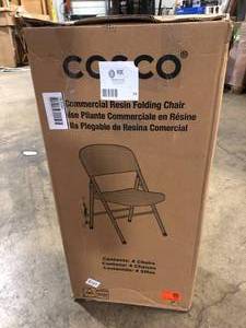Cosco Commercial Plastic, IndoorOutdoor Folding Chair, White Speckle, 4-Pack  Customer Returns See Pictures