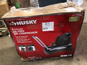 Husky 8 Gallon 150PSI Hotdog Air Compressor    Customer Returns See Pictures