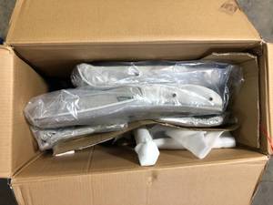 Vinsetto Light Grey Velvet Fabric Desk Chairs with Adjustable Height and Padded Armrests     Customer Returns See Pictures