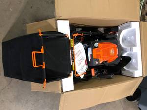 YARDMAX 22 in. 201 cc SELECT PACE 6 Speed CVT High Wheel RWD 3-in-1 Gas Walk Behind Self Propelled Lawn Mower  Customer Returns See Pictures