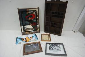 lot 19 image: thimble rack, picture fames, mirror