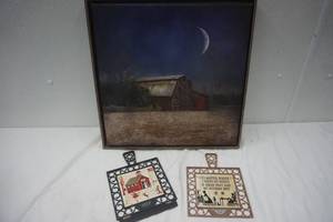 lot 95 image: Barn picture, First State Bank Murdock trivet