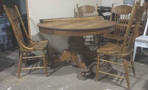 lot 198 image: antique table and chairs
