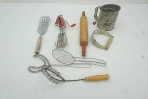 lot 226 image: vintage kitchen utensils