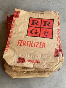 Stack of Paper Fertilizer Bags