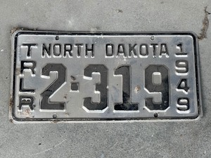 ND License Plate 1949