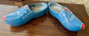 lot 100 image: Pair of Wooden Clog Shoes