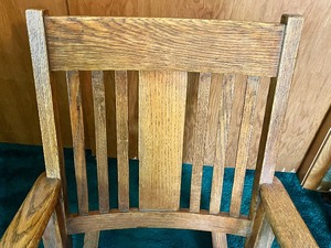 lot 94 image: Mission Style Oak Rocker