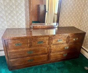 lot 11 image: Vintage Dixie Act II Dresser With Mirror
