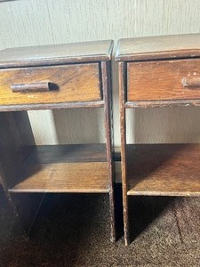 lot 87 image: Pair of Rustic End Tables