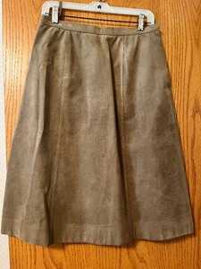 lot 104 image: Custom Suede Jacket and Skirt by Stephen Lo