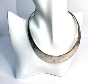 lot 2J image: 14 Sterling Silver Choker Collar Necklace