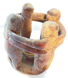 lot 184 image: Circle of Friends Terracotta Candle Holder