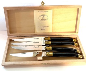 lot 41 image: Laguiole Jean Dubost Set of 4 Dinner Knives