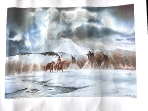 lot 179 image: Mark Silversmiths Winter Hunt Print