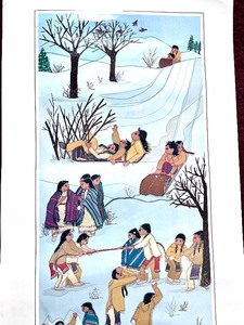 lot 178 image: Virginia Strouds Joys of Snow- Snowdown Toh-Atin Gallery Poster