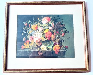 lot 157 image: Severin Roesen Print & Cast Iron Angels
