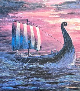 lot 141 image: Final Light of Sea Framed Print By Floyd Johnson