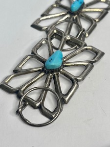 lot 59 image: Turquoise & Silver Sash Belt