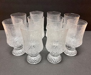 lot 25G image: Set of 10 Vintage Ultima Thule 6 Footed Water Goblets